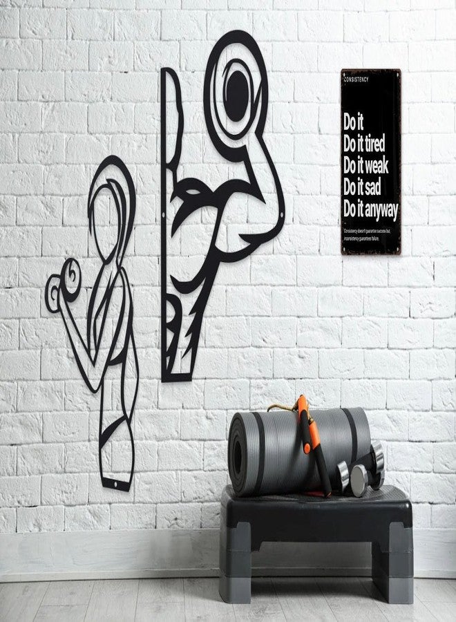 CrazySign Consistency Quote: Do It Anyway Vintage Sign - Motivational Metal Wall Art for Home Gym, Workout Room, Man Cave, Fitness Studio,Office, Dorm & Gift 12x8 Inches (706) - Image 3